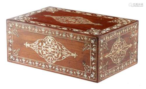 Λ A FRENCH ROSEWOOD JEWELLERY BOX C.1850 60 inlaid…