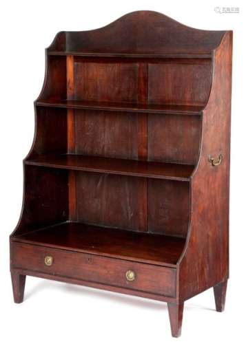 A REGENCY MAHOGANY WATERFALL OPEN BOOKCASE C.1810 …