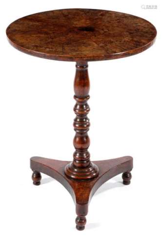 A GEORGE IV BURR YEW OCCASIONAL TABLE C.1830 the c…