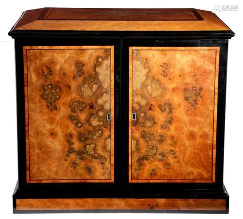 A VICTORIAN BURR WALNUT HUMIDOR LATE 19TH CENTURY …