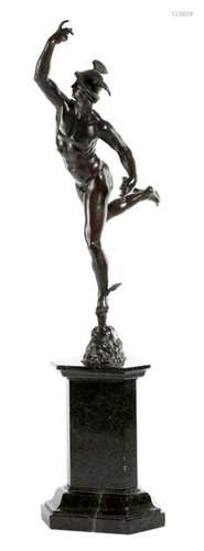 A NORTH ITALIAN BRONZE GRAND TOUR FIGURE OF MERCUR…