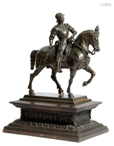 AN ITALIAN BRONZE GRAND TOUR EQUESTRIAN GROUP OF T…