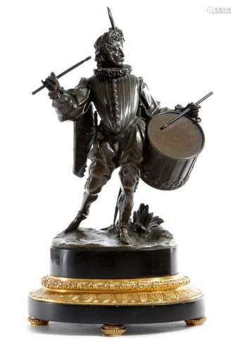 A FRENCH BRONZE FIGURE OF A DRUMMER THIRD QUARTER …