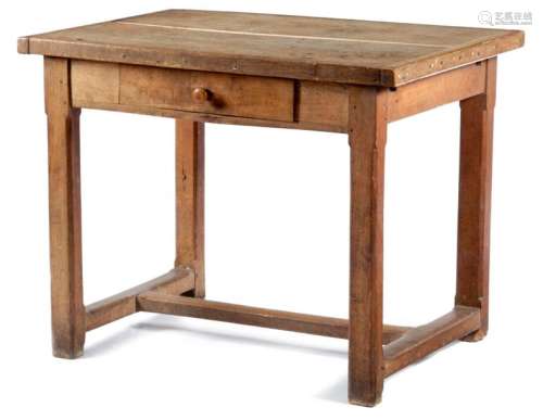 A BEECHWOOD SIDE TABLE 19TH CENTURY the boarded to…