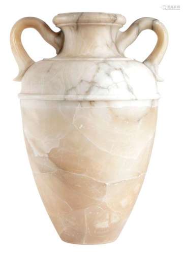 AFTER THE ANTIQUE. AN ALABASTER GRAND TOUR AMPHORA…