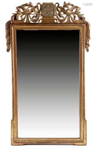 A FRENCH GILTWOOD NEO CLASSICAL WALL MIRROR 19TH C…