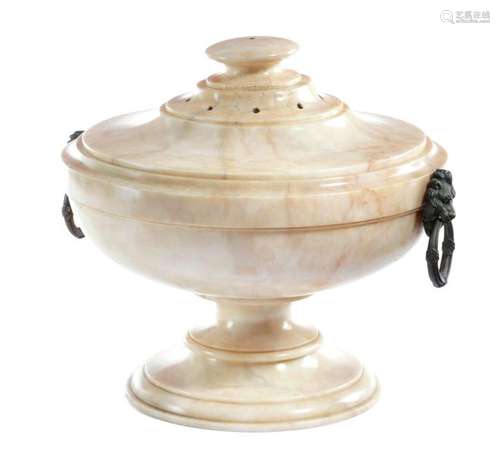 AN ITALIAN ALABASTER GRAND TOUR URN 19TH CENTURY t…