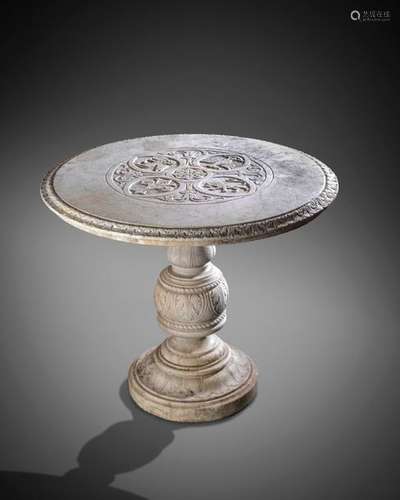 AN ITALIAN CARRARA MARBLE CENTRE TABLE SECOND HALF…