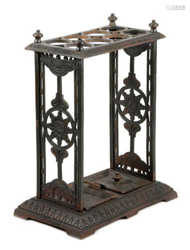 A LATE VICTORIAN CAST IRON STICKSTAND LATE 19TH CE…