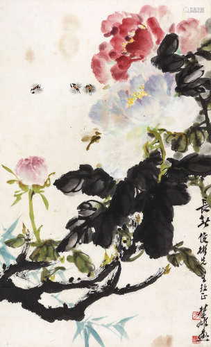 方楚雄（b.1950） 花卉 立轴 纸本