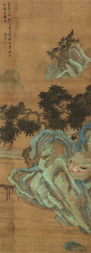 赵仲穆（1845～1894）（款） 煮茶图 立轴 绢本