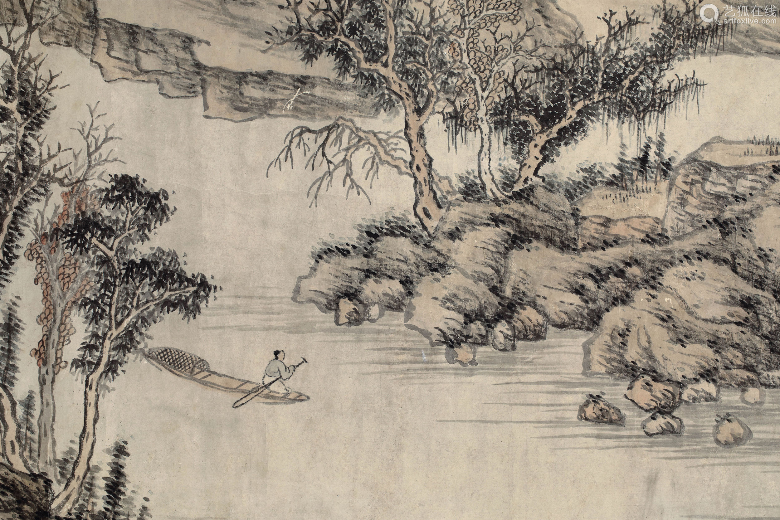 5×180cm拍品描述款识:臣,钱维城恭画.