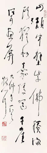 1898～1989 林散之 自作诗 大佛寺 水墨纸本 立轴