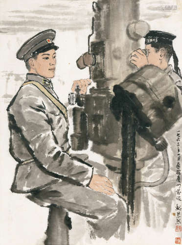 1915～2002 魏紫熙 海军 设色纸本 镜心