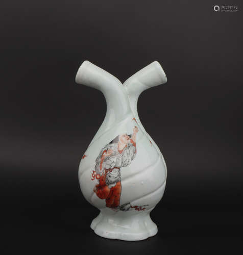 A famille-rose 'figure' vase