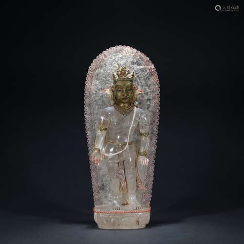 A  crystal statue of Guan yin