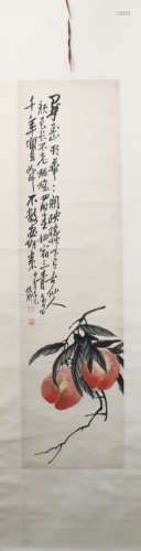 A Wu changshuo's flowers painting