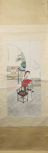 A Hu xigui's figure painting