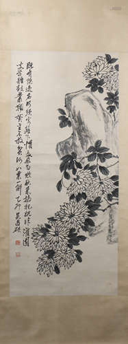 A Wu changshuo's flowers painting