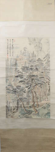 A Zhang daqian's landscape painting