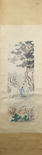 A Zhu liangcai's figure painting