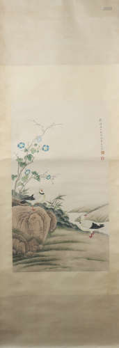 A Shen quan's flowers and birds painting