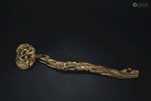 A gilt-bronze Ruyi