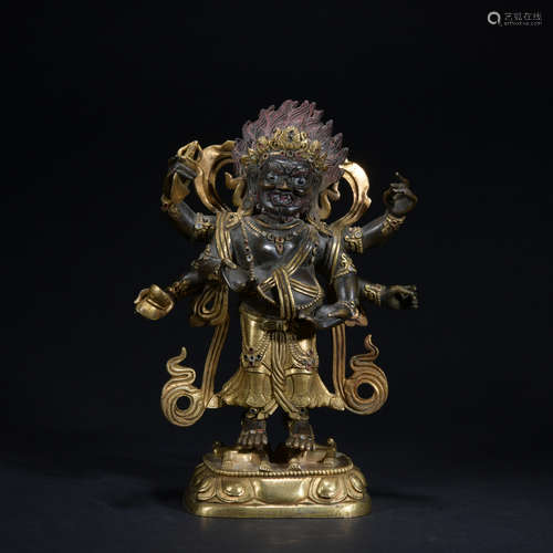 A gilt bronze statue of Simingzhu