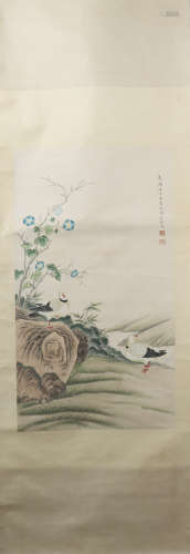 A Shen quan's flowers and birds painting