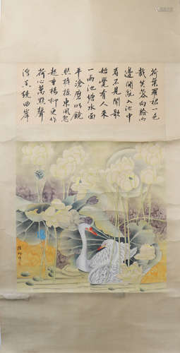 A Lu yifei's flowers and birds painting