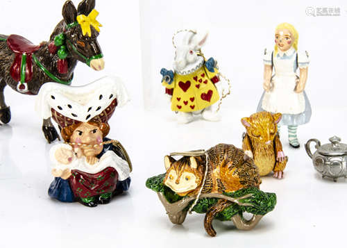 Collection of enamelled Hantel Victorian Miniatures Made in Scotland, various examples many from