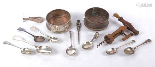 A hallmarked silver Victorian spoon London maker date 1873, together with an 1857 hallmarked