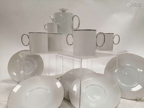 A Thomas of Germany porcelain tea set for six people, consisting of six cups, six saucers, coffee