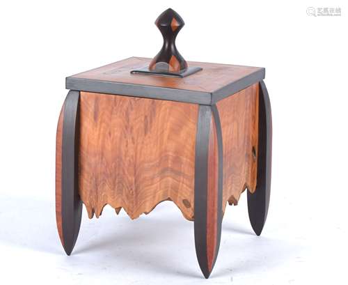 Paul Swan (Contemporary British) 'Legend Box no.5', a wooden box crafted from four natural timber