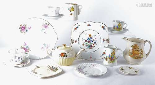 A collection of 20th Century British ceramics to include a Czechoslovakian china part tea set with