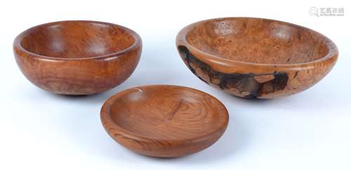 Paul Swan (Contemporary British) an Australian York Gum Burr turned bowl with natural formations,