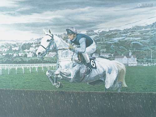 A Paul Hart limited edition print, Grey Day, Cheltenham Gold Cup', no.1593/2500, signed in pencil (