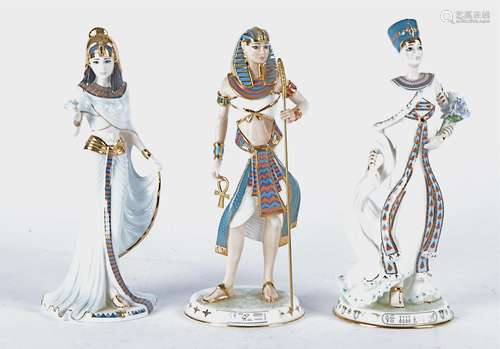 Three Wedgwood limited edition figures from the 'Legends of the Nile' collection, comprising '