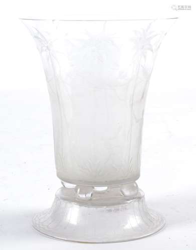 An early 20th Century Scandinavian Orrefors glass vase designed by Edward Hald (Sweden 1883-1980),