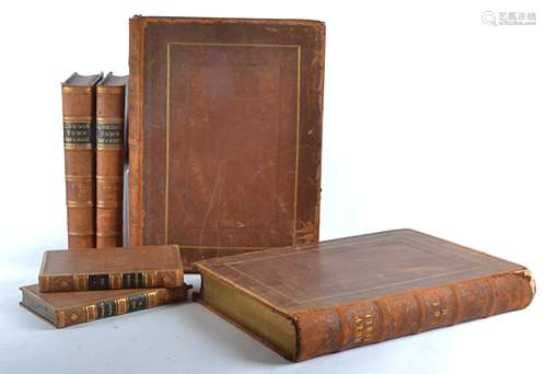 18th Century and Later Books, two leather bound volumes the fifth edition, published 1793 by J