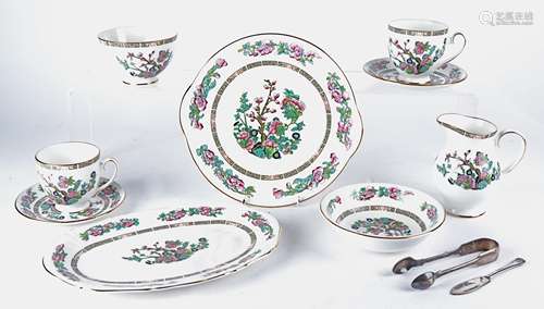 A Royal Grafton china part service in the Indian Tree pattern, comprising of six cups, six dinner