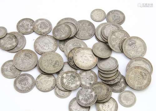 A collection of British coins, including a quantity of pre-1946 and other later copper