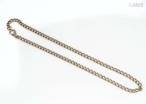 A 9ct gold curb link necklace, 45cm long, 23g