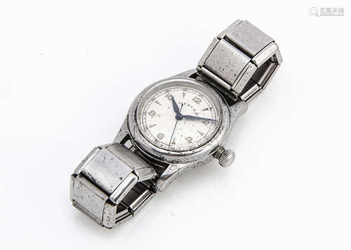 A 1940s (Rolex) Oyster Watch Company boys or mid-sized wristwatch, 35mm chromed style case, ref.