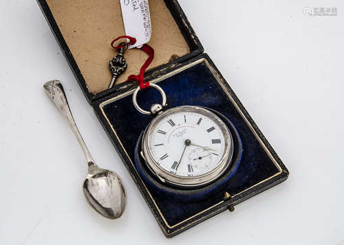 A Victorian silver open faced pocket watch, 52mm, marked The Express English Lever and J.G. Graves