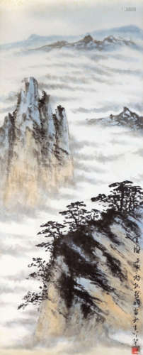 亞明  山水