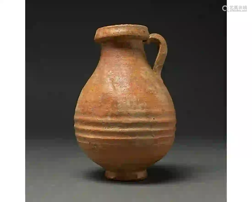 ROMAN TERRACOTTA WINE JUG WITH HANDLE