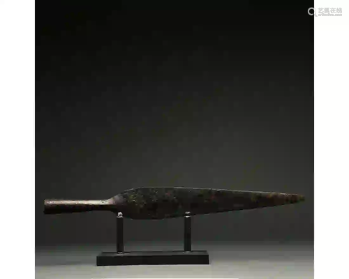 LARGE ROMAN IRON SOCKETED SPEAR HEAD