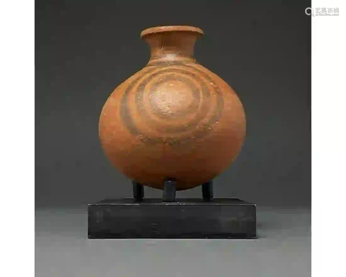 UNUSUAL CANAANITE PAINTED POTTERY VESSEL