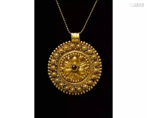 GREEK HELLENISTIC GOLD FILIGREE PENDANT - XRF TESTED